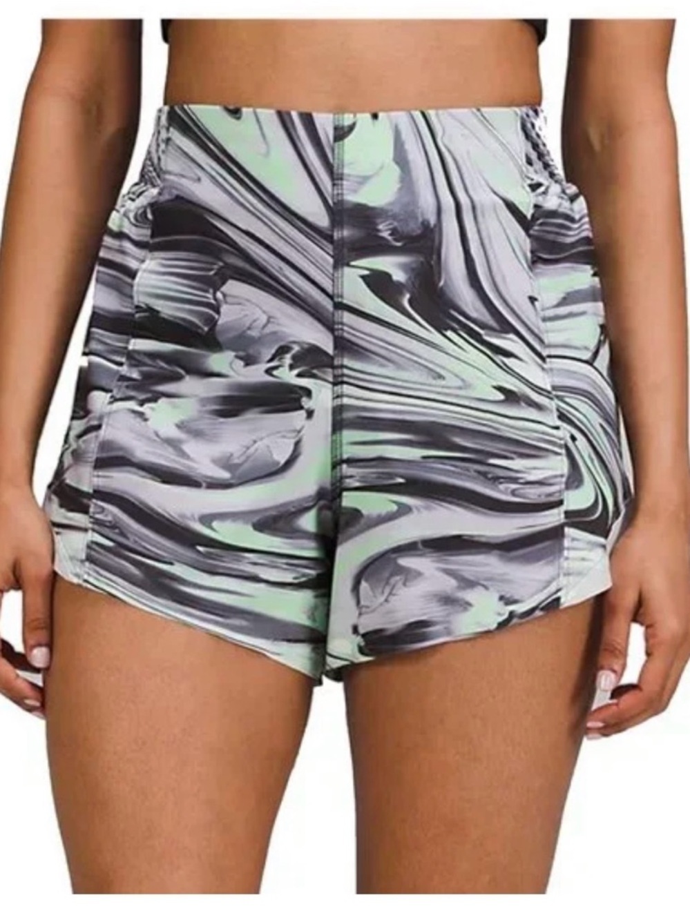 lululemon gray breathable active shorts with mesh lining